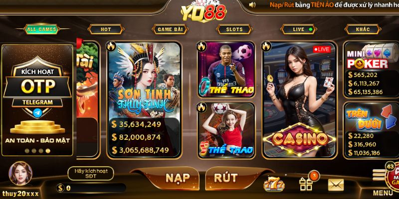 Sảnh chơi O thể thao tại nền tảng Yo88 